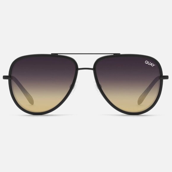 Quay - All In Extra Large Sunglasses - Black / Black Gold - Picture 2 of 8